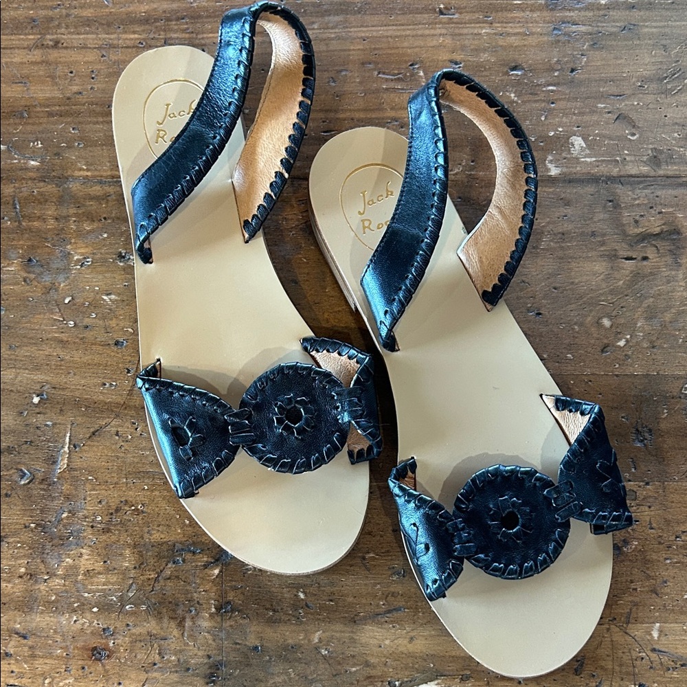 Jack Rogers Black and Tan Sandals